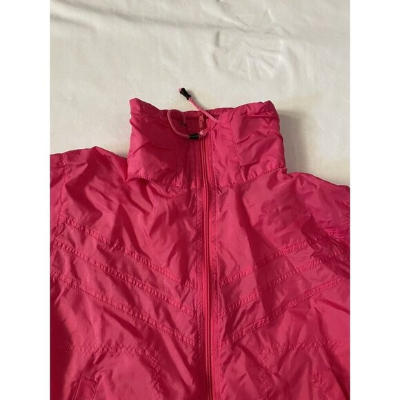 Hot Spices Womens Pink Nylon Windbreaker Jacket With Zip Front & Drawstring Coll - Picture 5 of 6
